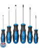 ROTATION 6PCS Magnetic Tip Screwdriver Set, 3 Phillips and 3 Flat, Professional Cushion Grip | 6-Piece Hand Tools Set