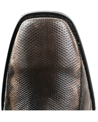 Pre-owned Dan Post Men's Karung Snake Exotic Western Boot - Square Toe - Dps708 In Black