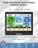 Geevon Weather Stations Wireless Indoor Outdoor Thermometer Hygrometer with Dew Point, Heat Index, Touch LCD Display Digital Weather Thermometer with Alarm Clock and Adjustable Backlight