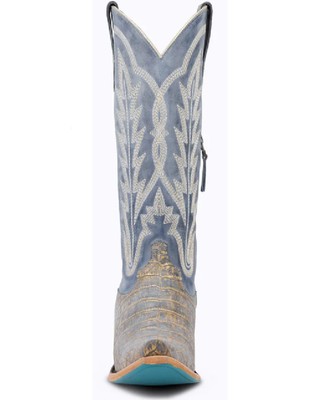 Pre-owned Lane Women's Skylight Tall Western Boot - Snip Toe - Lb0498b 8 M In Blue