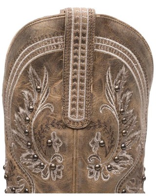 Pre-owned Lane Women's Santorini Western Boot - Snip Toe - Lb0445b In Brown