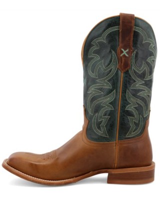 Pre-owned Twisted X Men's Rancher Western Boot - Broad Square Toe - Mral027 In Brown