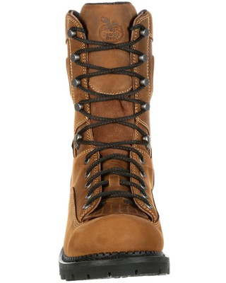 Pre-owned Georgia Boot Men's Comfort Core Waterproof Logger Boot - Composite Toe - Gb00097 In Brown