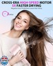 Professional High Speed Ionic Hair Dryer - 1 Min Fast Drying, 180000 RPM Blow Dryer 500 Million Negative Ions, No Heat Damage and Low Noise, Lightweight, Hairdryer with Magnetic Concentrator for Women