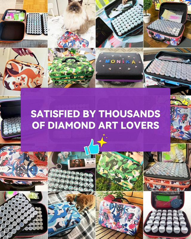 60 Slots Storage Container for Diamond Painting Kits for Adults,Portable Diamond