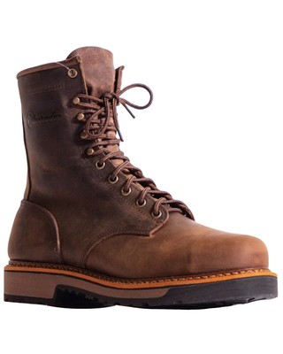 Pre-owned Silverado Men's 8&quot; Lace-up Work Boot - Soft Toe - 7710 11.5 Ee In Brown