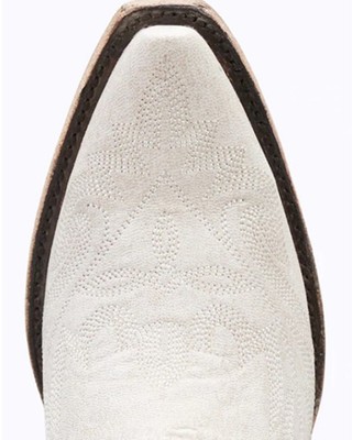 Pre-owned Lane Women's Lexington Leather Western Boot - Snip Toe - Lb0488d In White