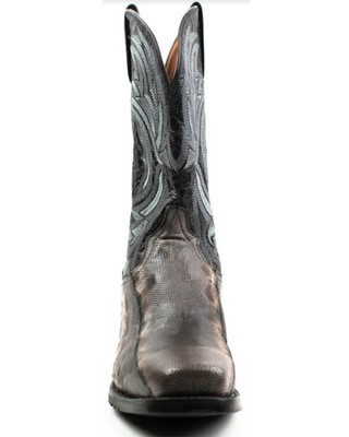 Pre-owned Dan Post Men's Karung Snake Exotic Western Boot - Square Toe - Dps708 In Black