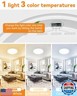 2PACK White Flush Mount LED Ceiling Light, 9Inch 24Watt, 3000k/4500k/6000K, Ultra Slim for Bedroom, Living Room, Kitchen, Hallway, NOT-DIMMABLE