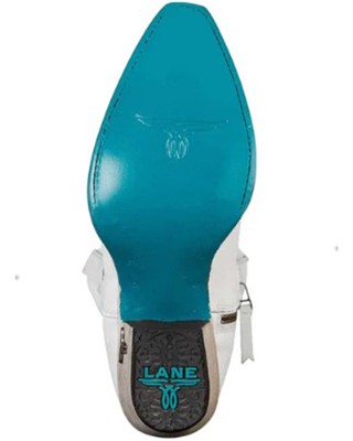 Pre-owned Lane Women's Smokeshow Tall Western Boot - Snip Toe - Lb0526a In White