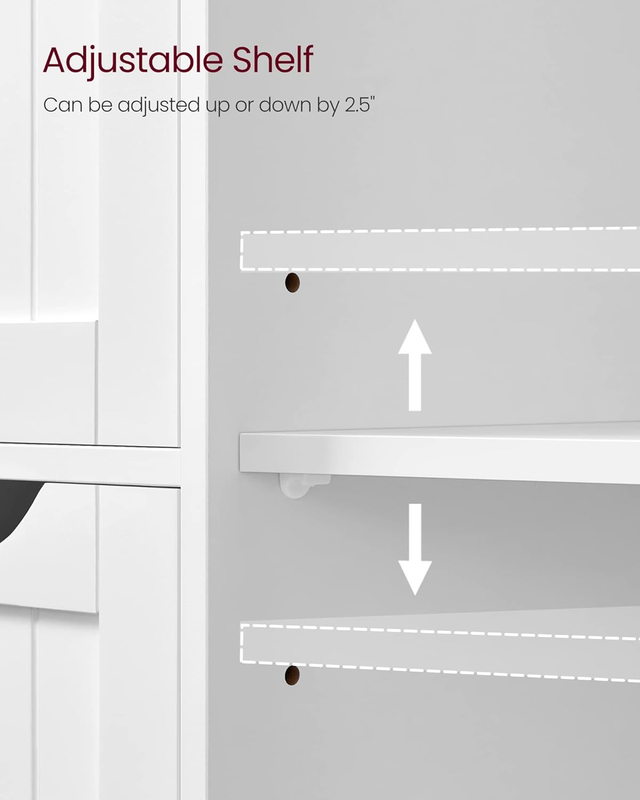Bathroom Floor Storage Cabinet, Freestanding Bathroom Storage Unit with 3 Drawer