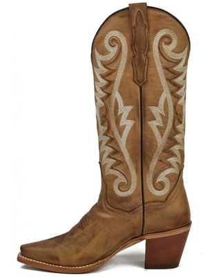Pre-owned Dan Post Women's Magic Fashion Tall Western Boot - Snip Toe - Dp4366 In Brown