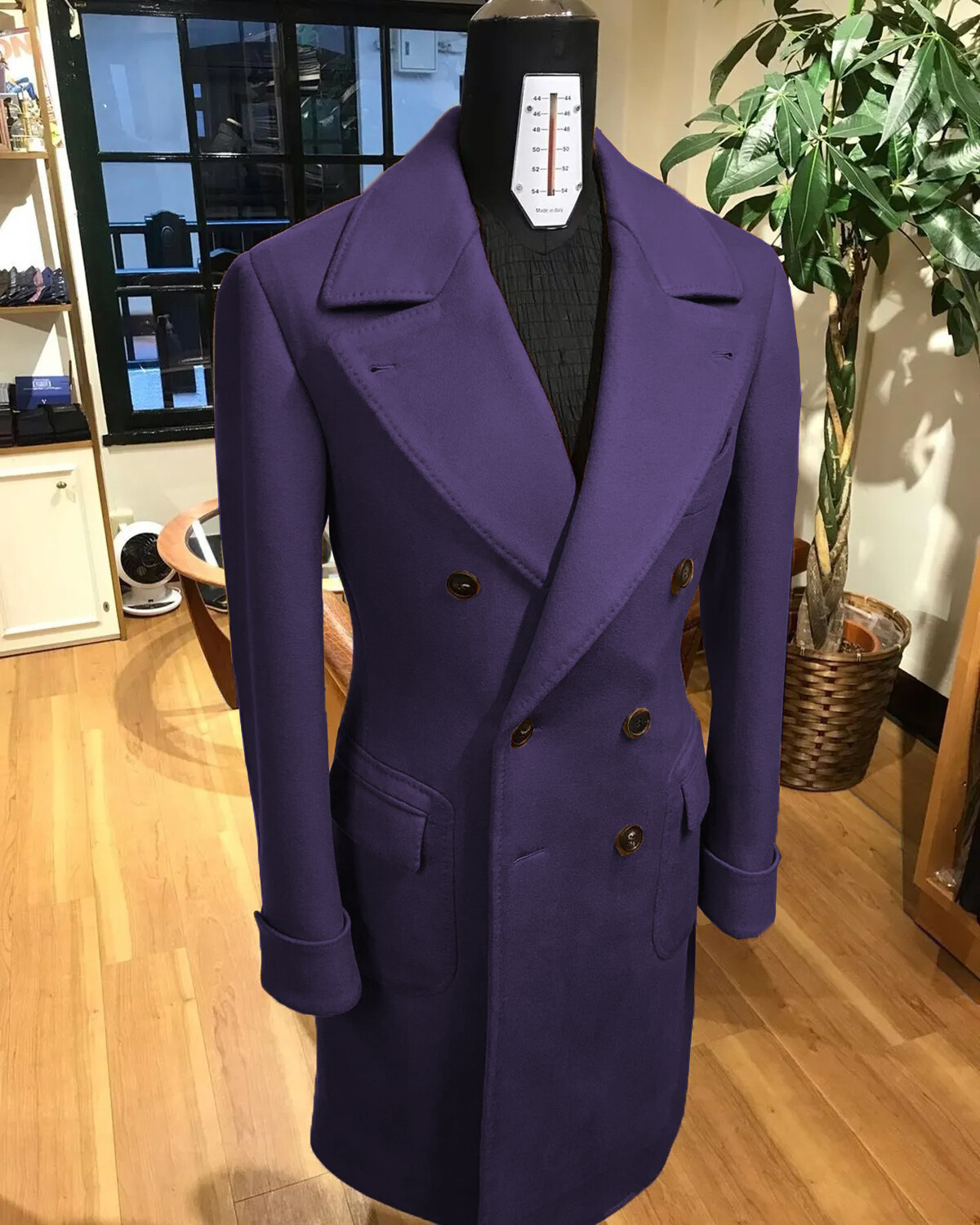 Cashmere Men's Long Overcoats Double Breasted Wool Business Casual Outdoor Wear