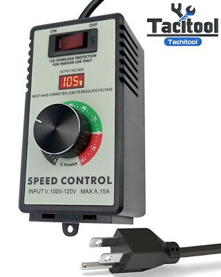 AC Electric Fan Variable Speed,AC Motor Speed Controller 100V-120V 15A MAX