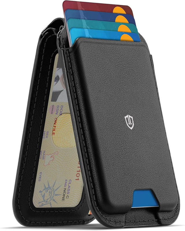Genuine Leather Wallet Stand, Strong Magnetic Phone Wallet, Angle Adjustment, 6