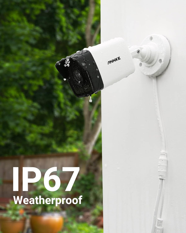 H500 8 Camera Poe Security System H.265+ 8CH NVR with 2TB HDD, 24/7 Audio Record