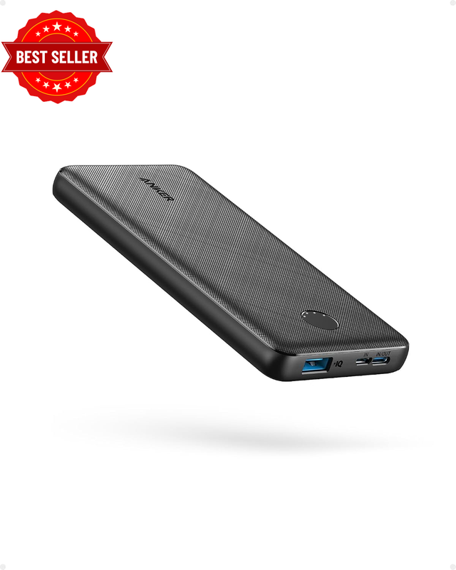 Power Bank, Compact Portable Charger 10,000Mah, Poweriq Charging Technology, Sli