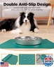 Oiwliur Slow Feeder Dog Bowls with Non-Slip Mat, Stainless Steel Metal Slow Feeder for Small and Medium Dogs, 2 Cups Pet Bowl for Fast Eaters, Slows Down Eating, Dishwasher Safe, Anti-Gulping Dog Bowl