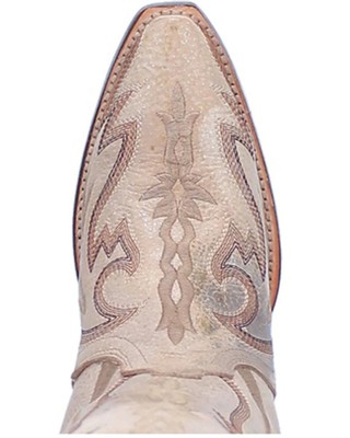 Pre-owned Dan Post Women's 16&quot; Triad Silvie Tall Western Boot - Snip Toe - Dp4276 6 In White