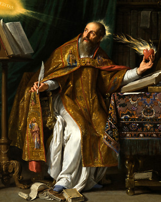 Saint Augustine 8''x10'' Wall Art  print 8x10 by Philippe de Champaigne