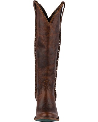 Pre-owned Lane Women's Plain Jane Western Boot - Round Toe - Lb0350i In Brown