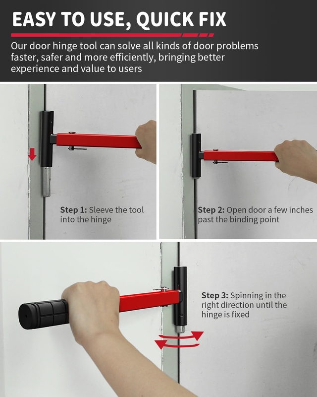 4 in 1 Door Hinge Adjustment Tool, Multi-Size Heavy Duty Hinge Bender Tool with