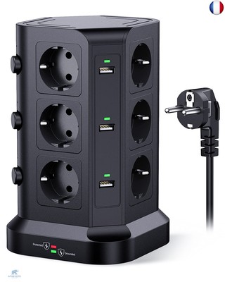 KOOSLA Tour multiprise parafoudre et surtension(4000W/16A), Multiprise