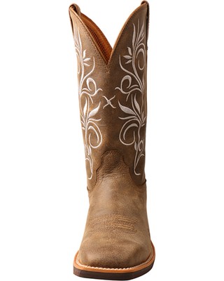 Pre-owned Twisted X Women's Top Hand Performance Boot - Broad Square Toe - Wth0012 In Brown