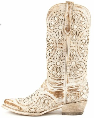 Pre-owned Ferrini Women's Mandala Western Boot - Snip Toe - 8176110 In Brown