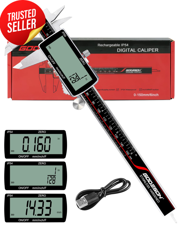 Digital Caliper Rechargeable IP54 Waterproof Vernier