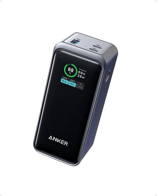 Anker Prime Power Bank 20000mAh 200W USB-C Portable Charger 3-Ports Battery Pack