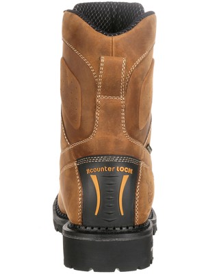 Pre-owned Georgia Boot Men's Comfort Core Waterproof Logger Composite Toe - Gb00123 In Russett