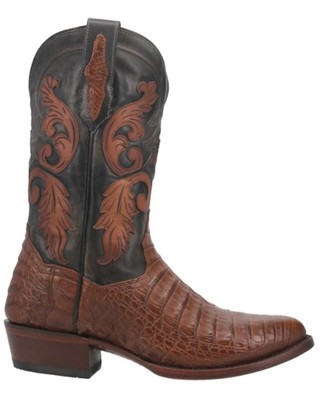 Pre-owned Dan Post Men's Socrates Caiman Exotic Western Boot - Round Toe - Dp3069 In Brown