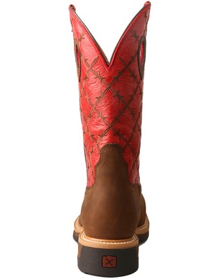 Pre-owned Twisted X Men's Lite Western Work Boot - Alloy Toe - Mlca005 In Brown