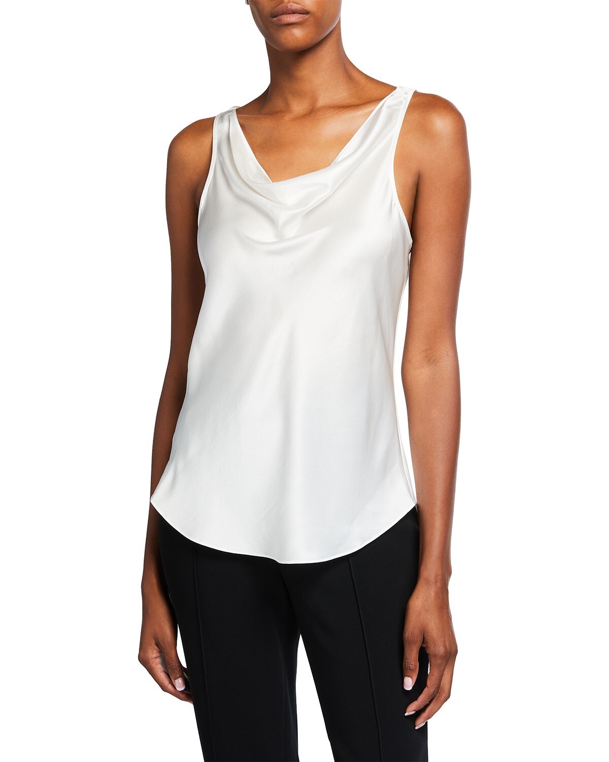 Cinq à Sept Sakura Silk Cowl-Neck Sleeveless Top Women's M