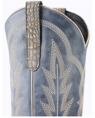 Pre-owned Lane Women's Skylight Tall Western Boot - Snip Toe - Lb0498b 8 M In Blue