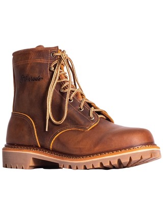Pre-owned Silverado Men's 6&quot; Lace-up Work Boot - Soft Toe - 7724 In Brown