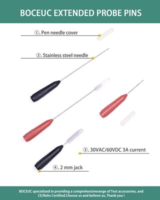 Electrical Back Probe Needles 8pcs Back Probe Kit Automotive For Instrument Part