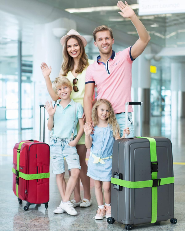 12 Pack Luggage Straps Suitcase Belts Straps Wide Adjustable Packing Straps Trav