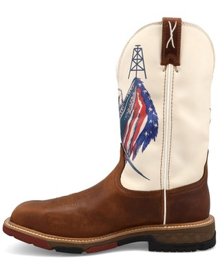 Pre-owned Twisted X Men's 12&quot; Western Work Boot - Nano Toe - Mxbnw05 10 D In Brown