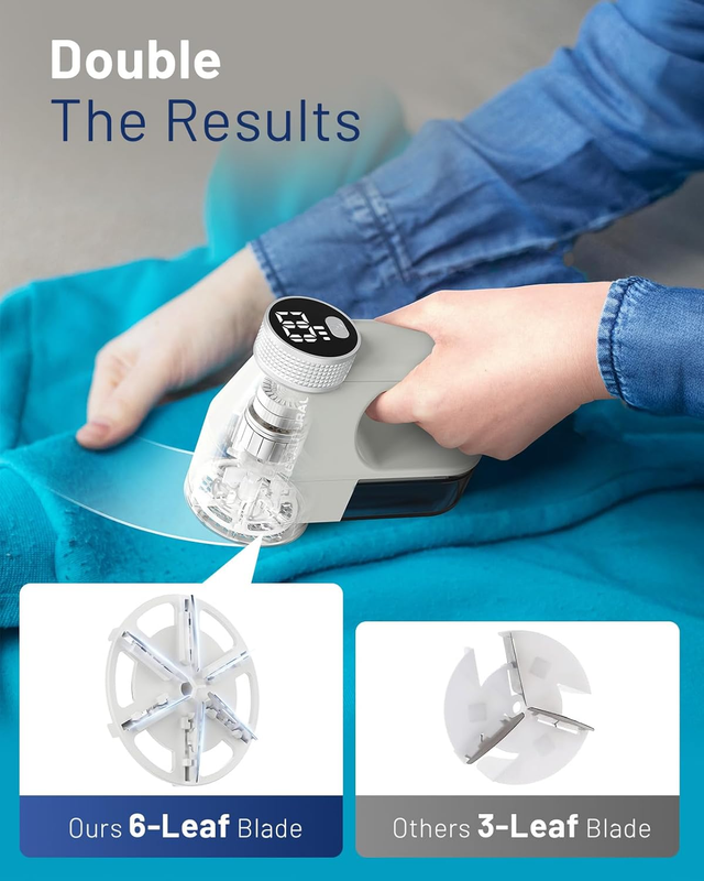 Fabric Shaver, Rechargeable Lint Remover, Electric Portable Sweater Defuzzer wit