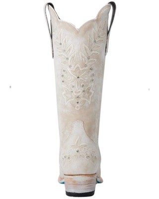 Pre-owned Lane Women's Destiny Western Boot - Snip Toe - Lb0547a 7 1/2 M In White