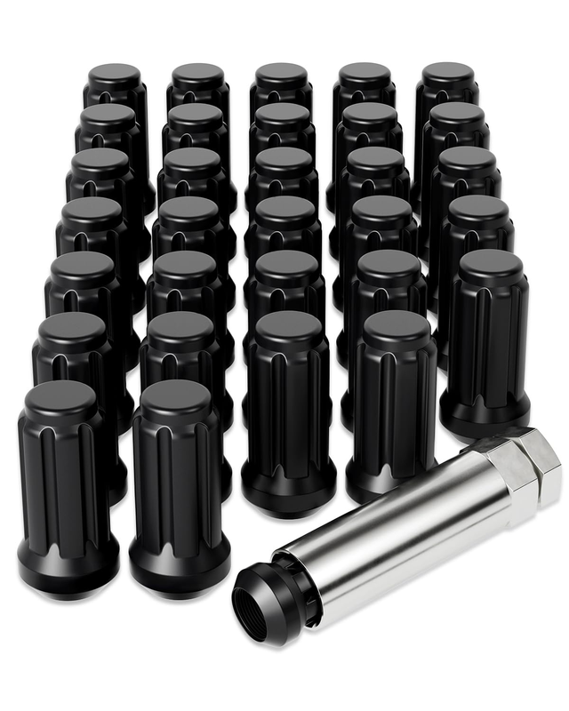 9/16-18 Wheel Lug Nuts 32 Pack, 9/16" x18 Trim Lug Nuts, 2 inches Tall Spline Dr