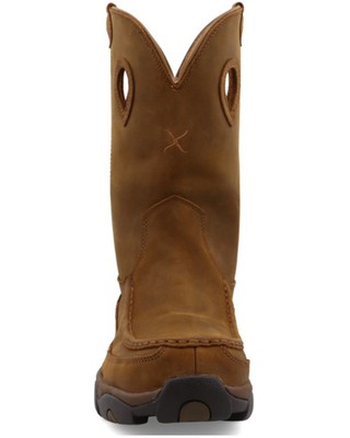 Pre-owned Twisted X Men's Waterproof Pull On Work Boot - Composite Toe - Mhkbcw1 In Brown