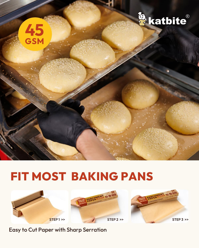 15in x 242ft, 300 Sq.Ft Unbleached Parchment Paper Roll for Baking, Parchment Ba