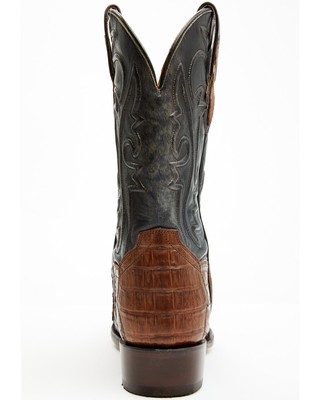 Pre-owned Dan Post Men's 12&quot; Exotic Caiman Western Boot - Round Toe - Dp80502 In Brown