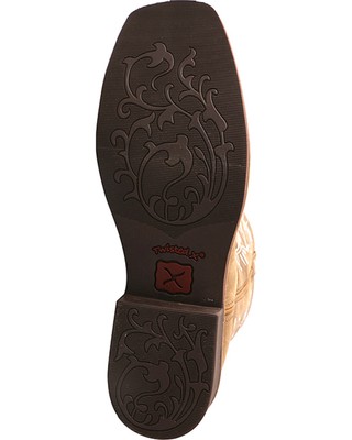 Pre-owned Twisted X Women's Top Hand Performance Boot - Broad Square Toe - Wth0012 In Brown