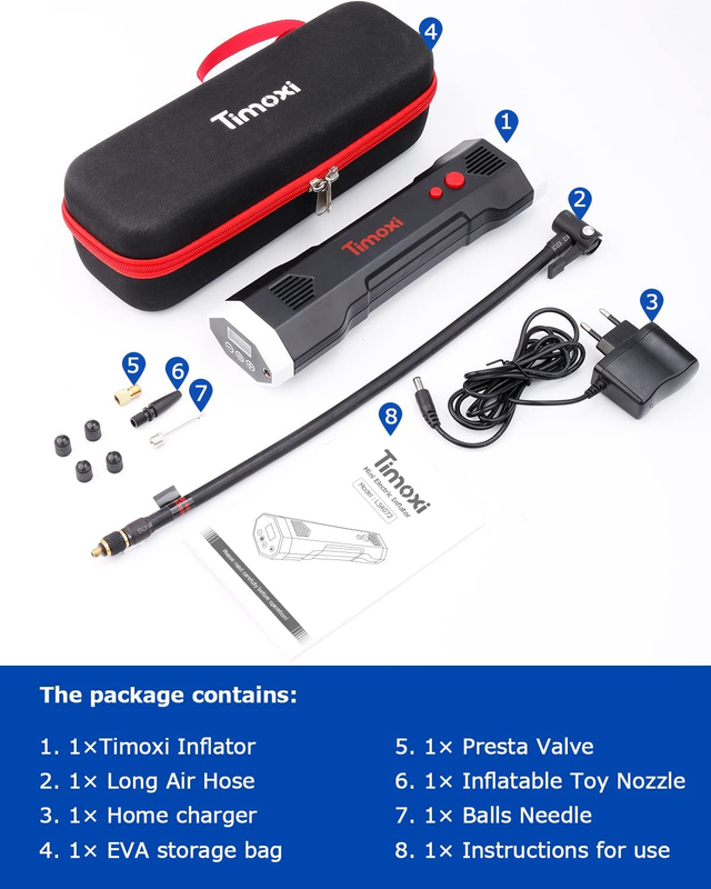 Tire Inflator Portable Air Compressor, 120PSI Cordless Tire Pump with 2000 Mah L