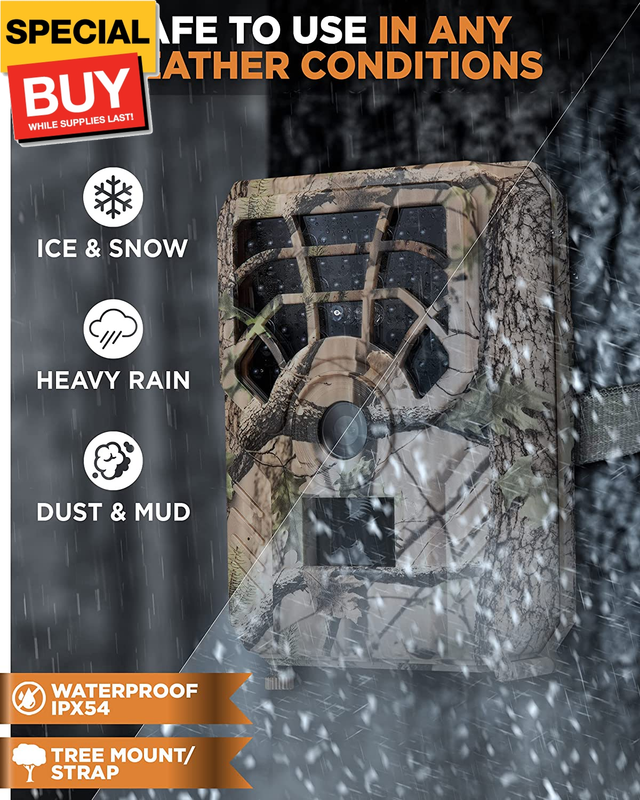 Cellular Trail Cameras - Outdoor Waterproof Wifi Security Camera with Night Visi