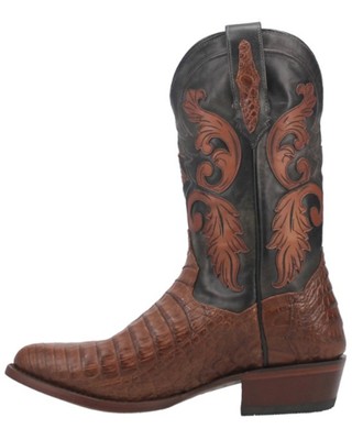 Pre-owned Dan Post Men's Socrates Caiman Exotic Western Boot - Round Toe - Dp3069 In Brown